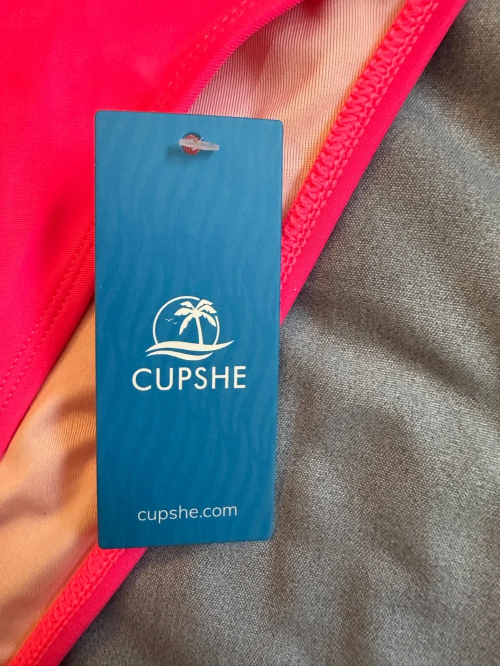 NWT Cupshe Hot Pink Tempest One-Piece Swimsuit Sz L - Picture 3 of 8